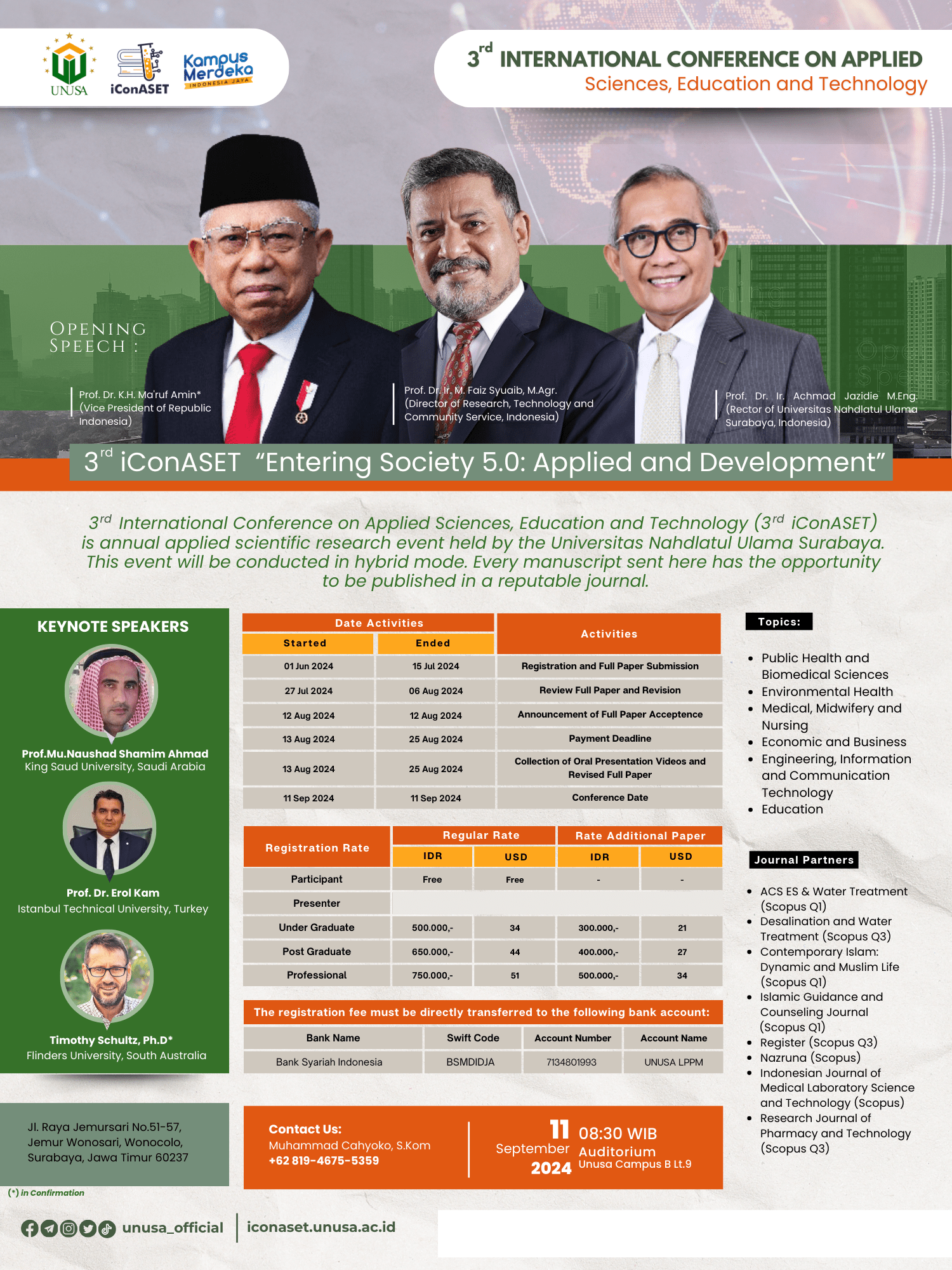 					View Vol. 2 No. 1 (2024): Internation Conference on Applied Science, Education and Technology : Entering Society 5.0: Applied and Development
				